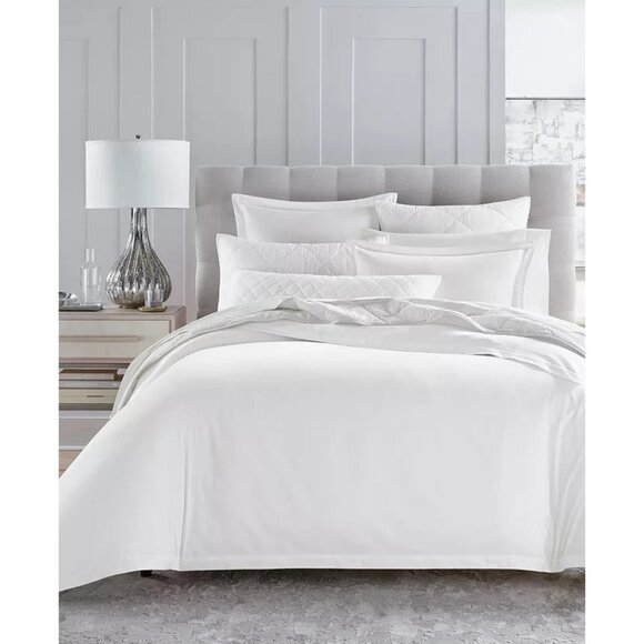 Hotel Collection Egyptian Cotton 525TC Comforter Set White King MSRP $470 - Picture 1 of 5